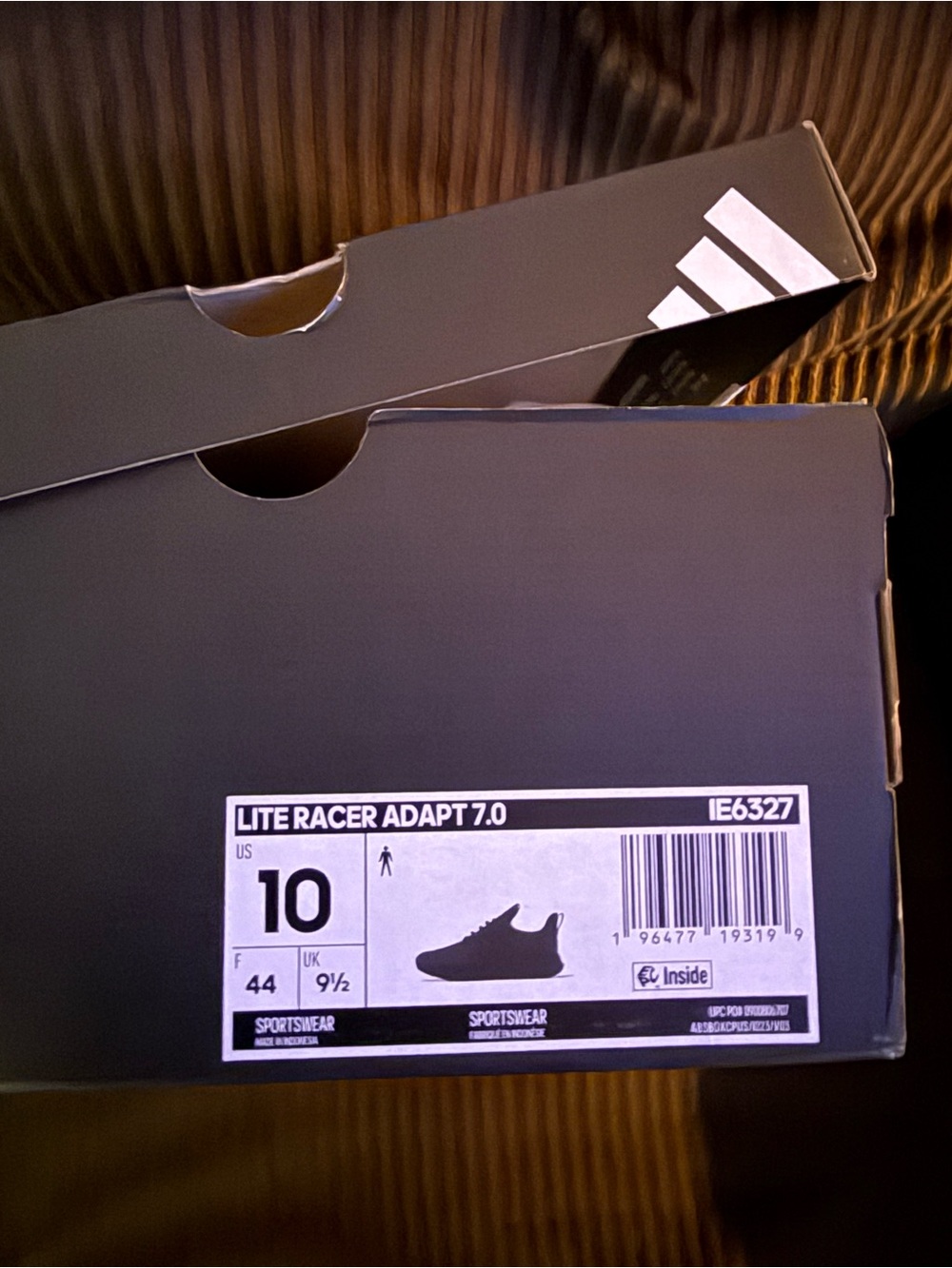 adidas Men’s Black Slip-On Knit Sneakers - Picture 3 of 3